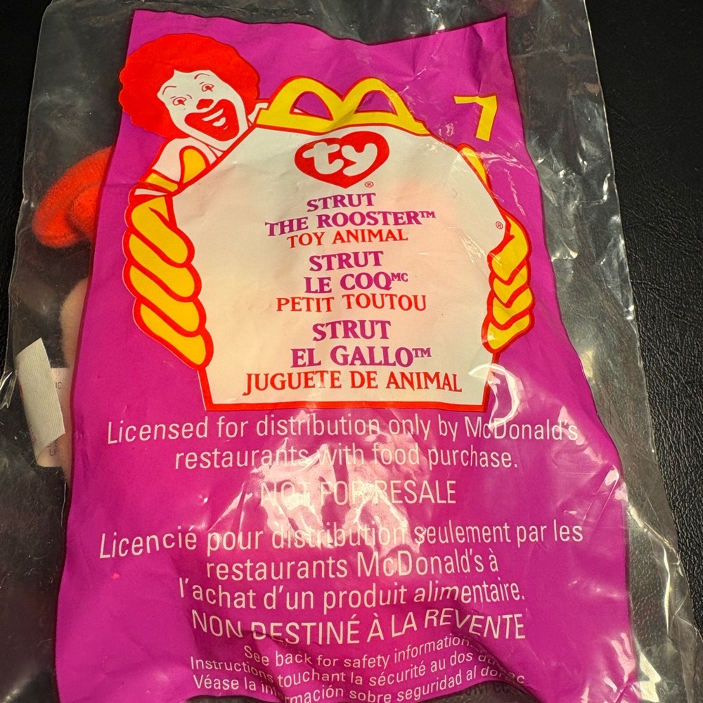 Ty Red and Orange Rooster Plush VINTAGE $9 each one